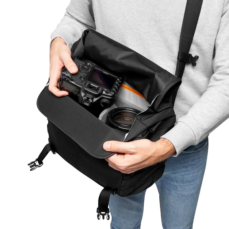 Lowepro ProTactic MG 160 AW II Mirrorless and DSLR Messenger - with QuickShelf Divider System - Camera Gear to Personal belongings - for Mirrorless Like Sony Apha9 - LP37266-PWW - Image 2